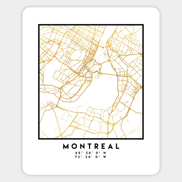 MONTREAL CANADA CITY STREET MAP ART Sticker by deificusArt